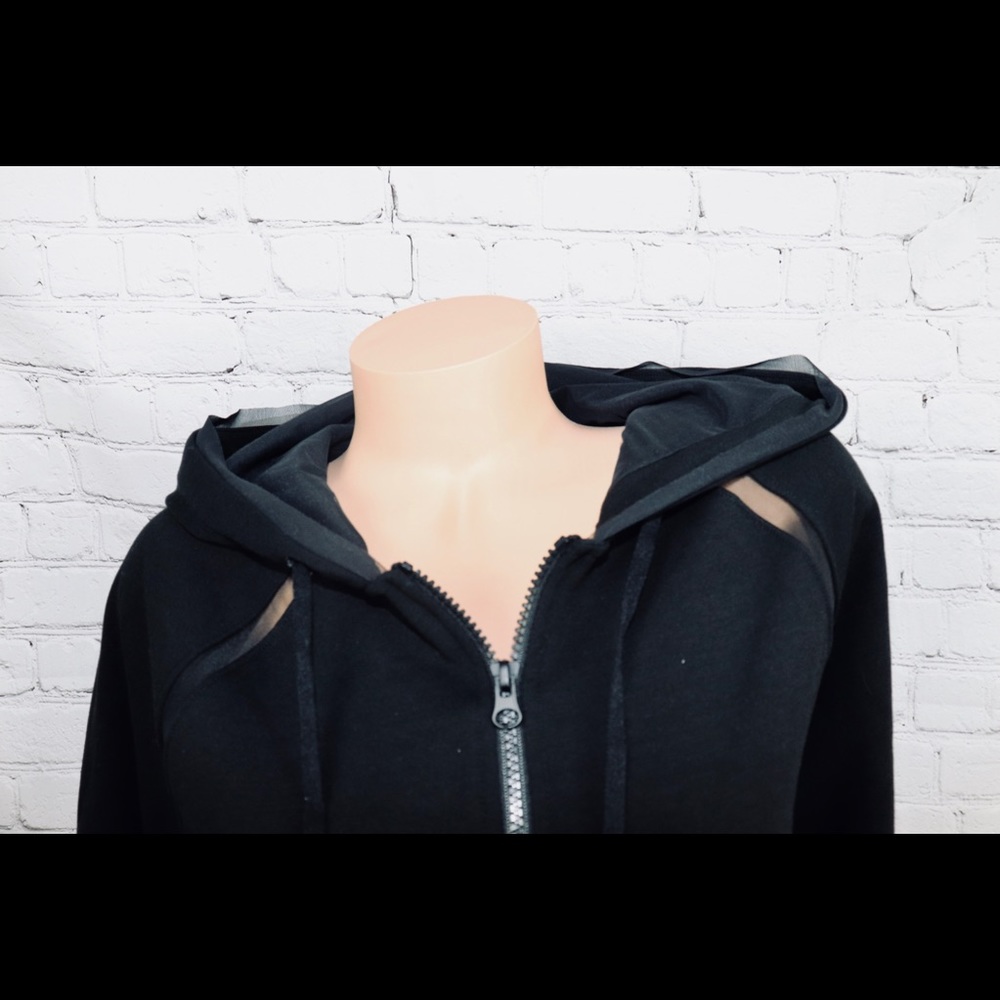 VS Victoria Sport Full Zip Hoodie Jacket In Black - Picture 3 of 8